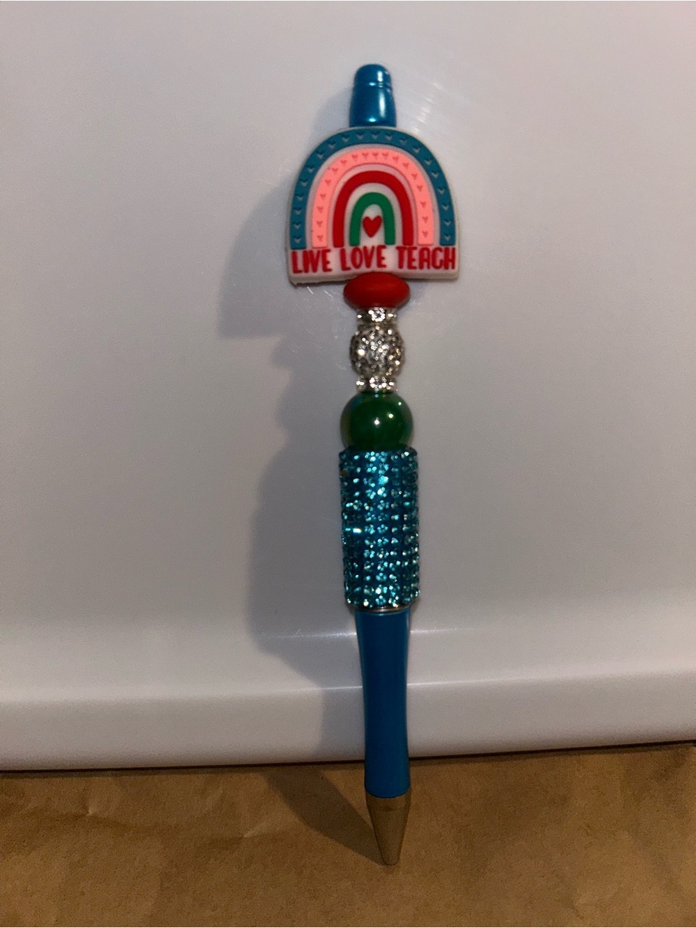 Live Love Teach Blue Rainbow Pen